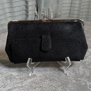 Nordstrom Black Textured Clutch